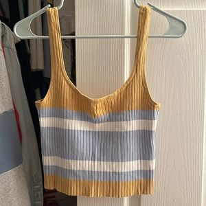 Lottie Moss multi colored striped top